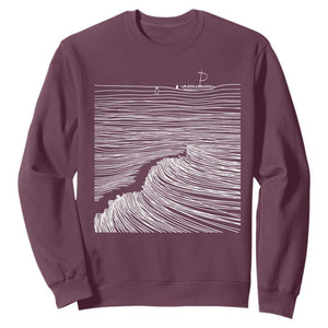 Christian Faith Sweatshirt Walk On Water Boho Bible Verse TS10 Maroon Print Your Wear