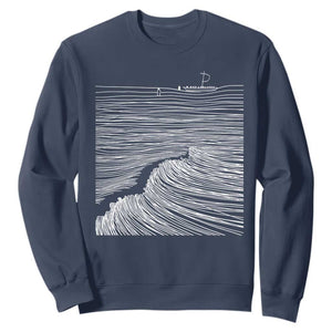 Christian Faith Sweatshirt Walk On Water Boho Bible Verse TS10 Navy Print Your Wear