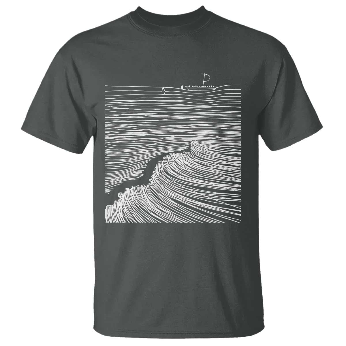 Christian Faith T Shirt Walk On Water Boho Bible Verse TS10 Dark Heather Print Your Wear
