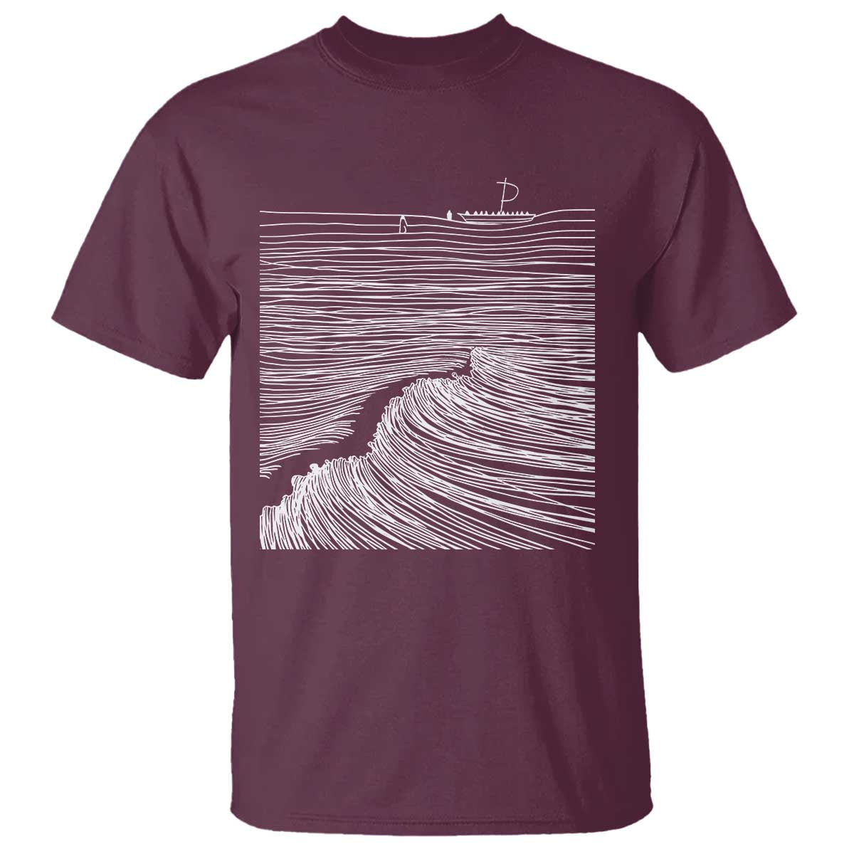 Christian Faith T Shirt Walk On Water Boho Bible Verse TS10 Maroon Print Your Wear