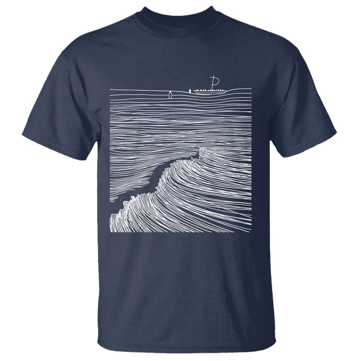Christian Faith T Shirt Walk On Water Boho Bible Verse TS10 Navy Print Your Wear