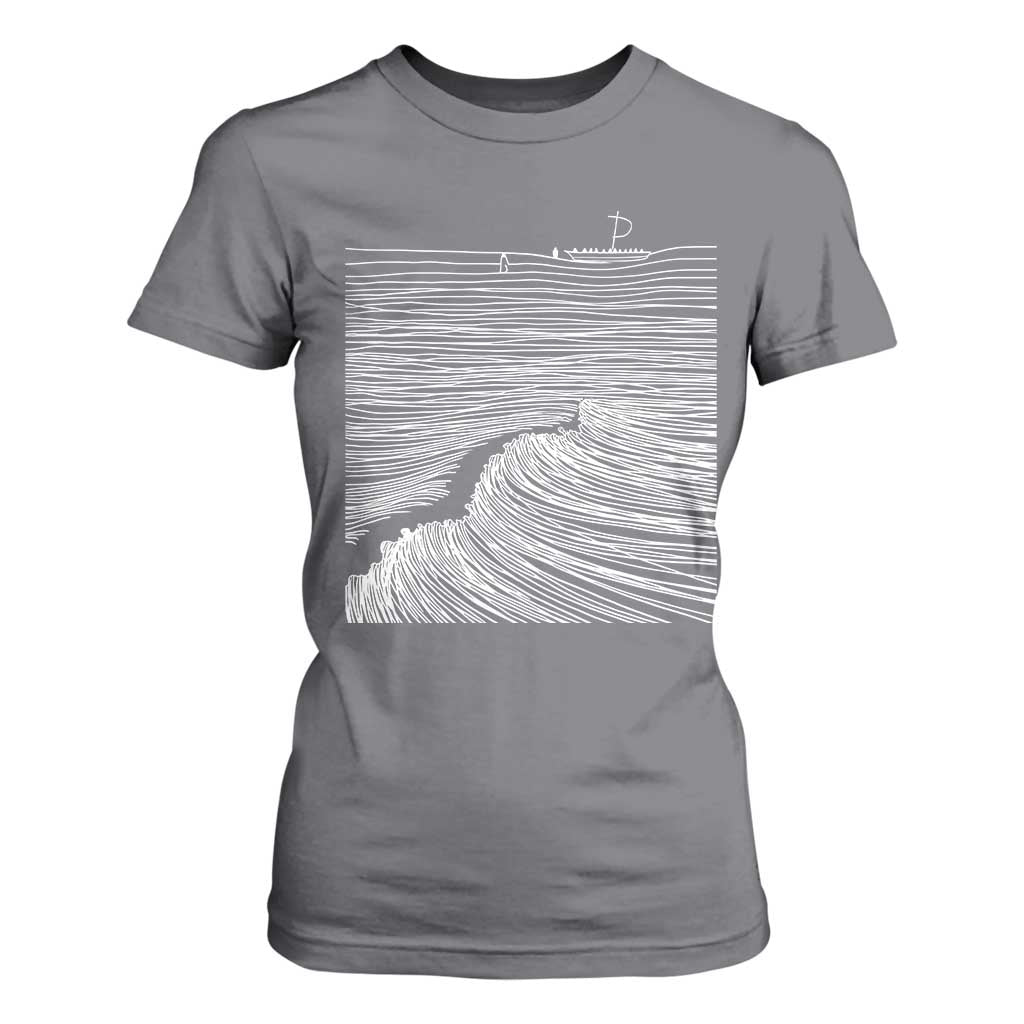 Christian Faith T Shirt For Women Walk On Water Boho Bible Verse TS10 Charcoal Print Your Wear