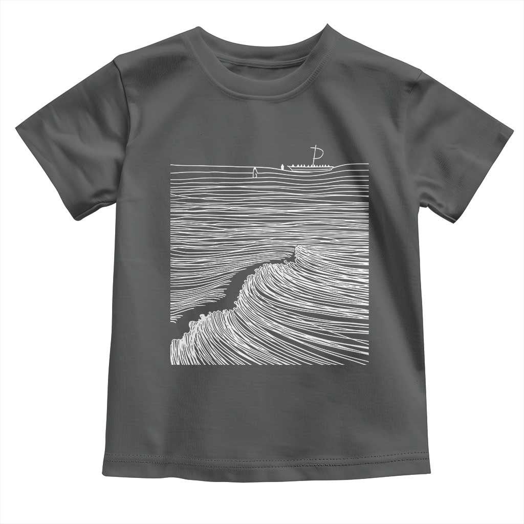 Christian Faith Toddler T Shirt Walk On Water Boho Bible Verse TS10 Dark Heather Print Your Wear