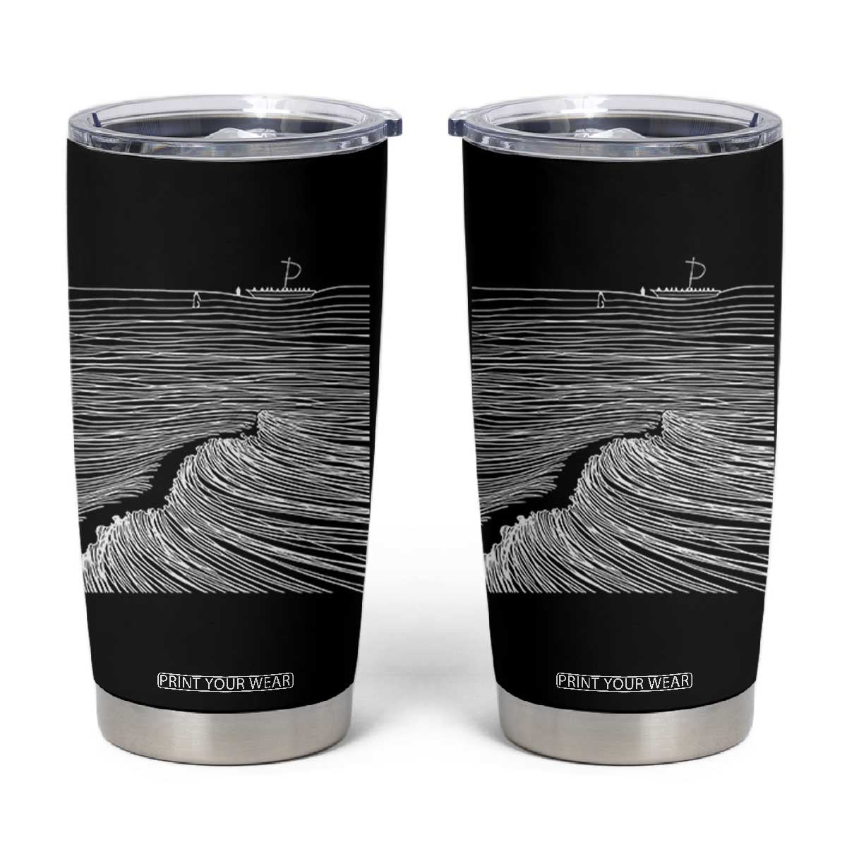 Christian Faith Tumbler Cup Walk On Water Boho Bible Verse TS10 Black Print Your Wear