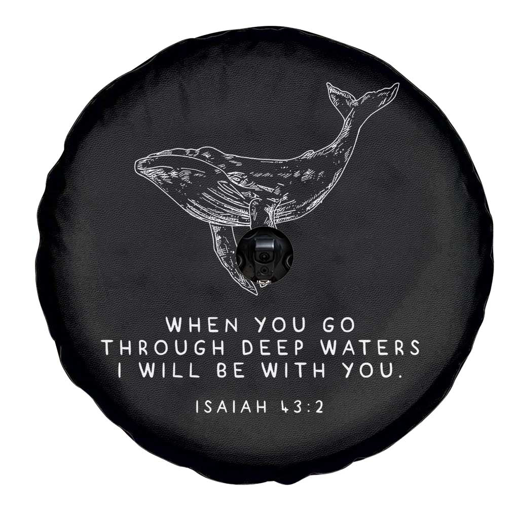 Christian Whale Shark Spare Tire Cover Isaiah 43 2 Bible Verse Faith Based TS10 Print Your Wear