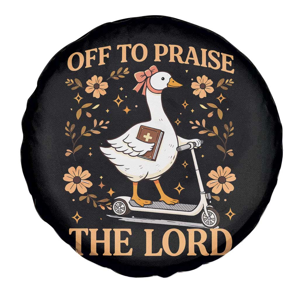 Funny Goose Christian Spare Tire Cover Off To Praise The Lord Bible Verse Trendy Church TS10 Print Your Wear