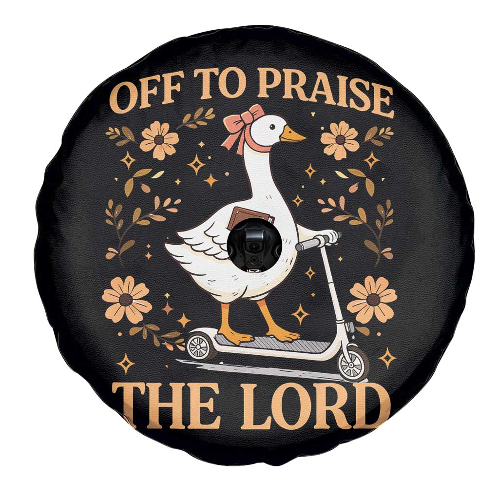 Funny Goose Christian Spare Tire Cover Off To Praise The Lord Bible Verse Trendy Church TS10 Print Your Wear