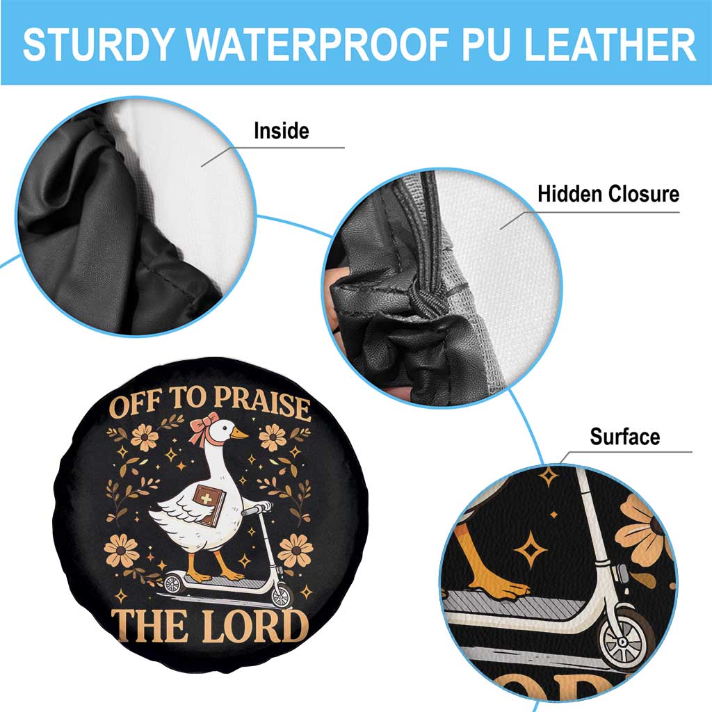 Funny Goose Christian Spare Tire Cover Off To Praise The Lord Bible Verse Trendy Church TS10 Print Your Wear