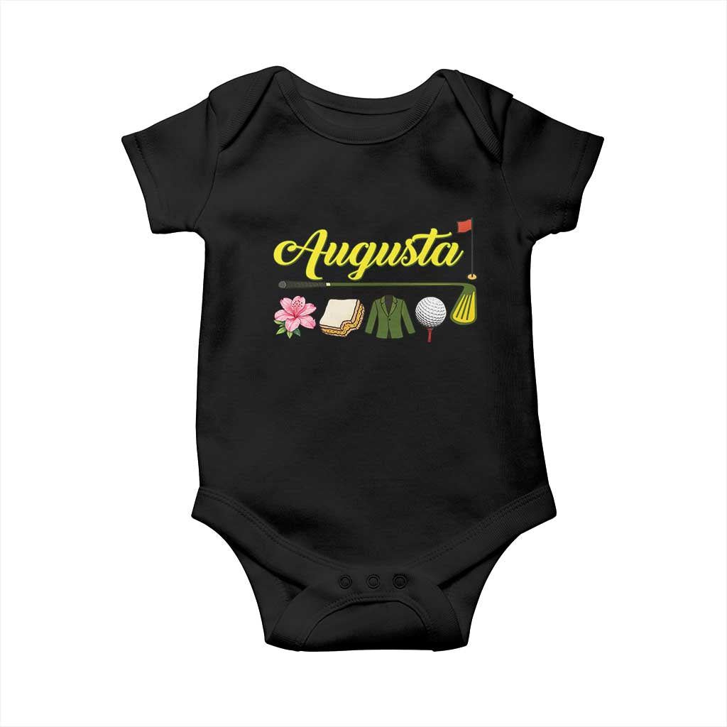 Augusta Georgia Golf Traditions Vintage Baby Onesie Pimento Cheese Southern Golfing Fan TS10 Black Print Your Wear