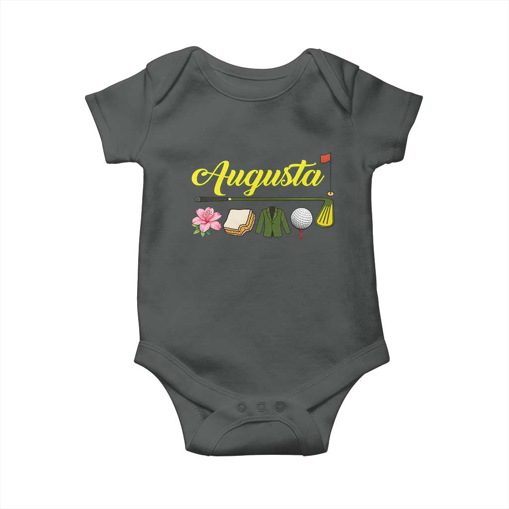 Augusta Georgia Golf Traditions Vintage Baby Onesie Pimento Cheese Southern Golfing Fan TS10 Dark Heather Print Your Wear