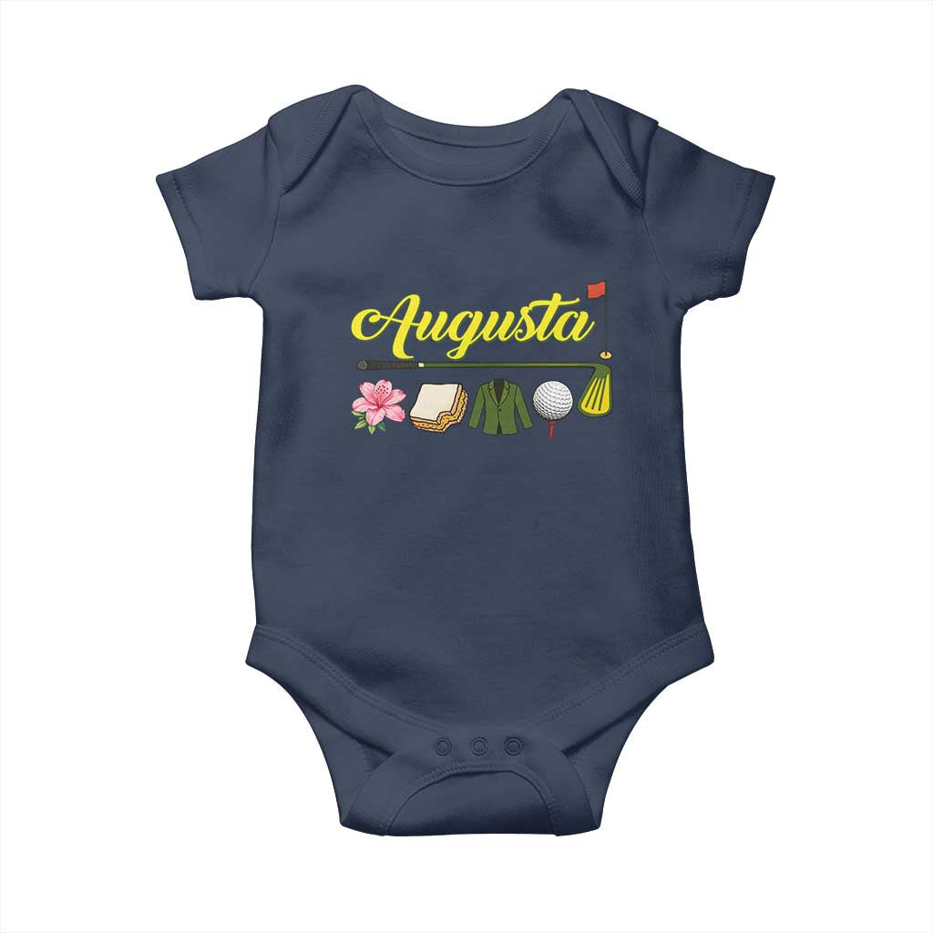 Augusta Georgia Golf Traditions Vintage Baby Onesie Pimento Cheese Southern Golfing Fan TS10 Navy Print Your Wear