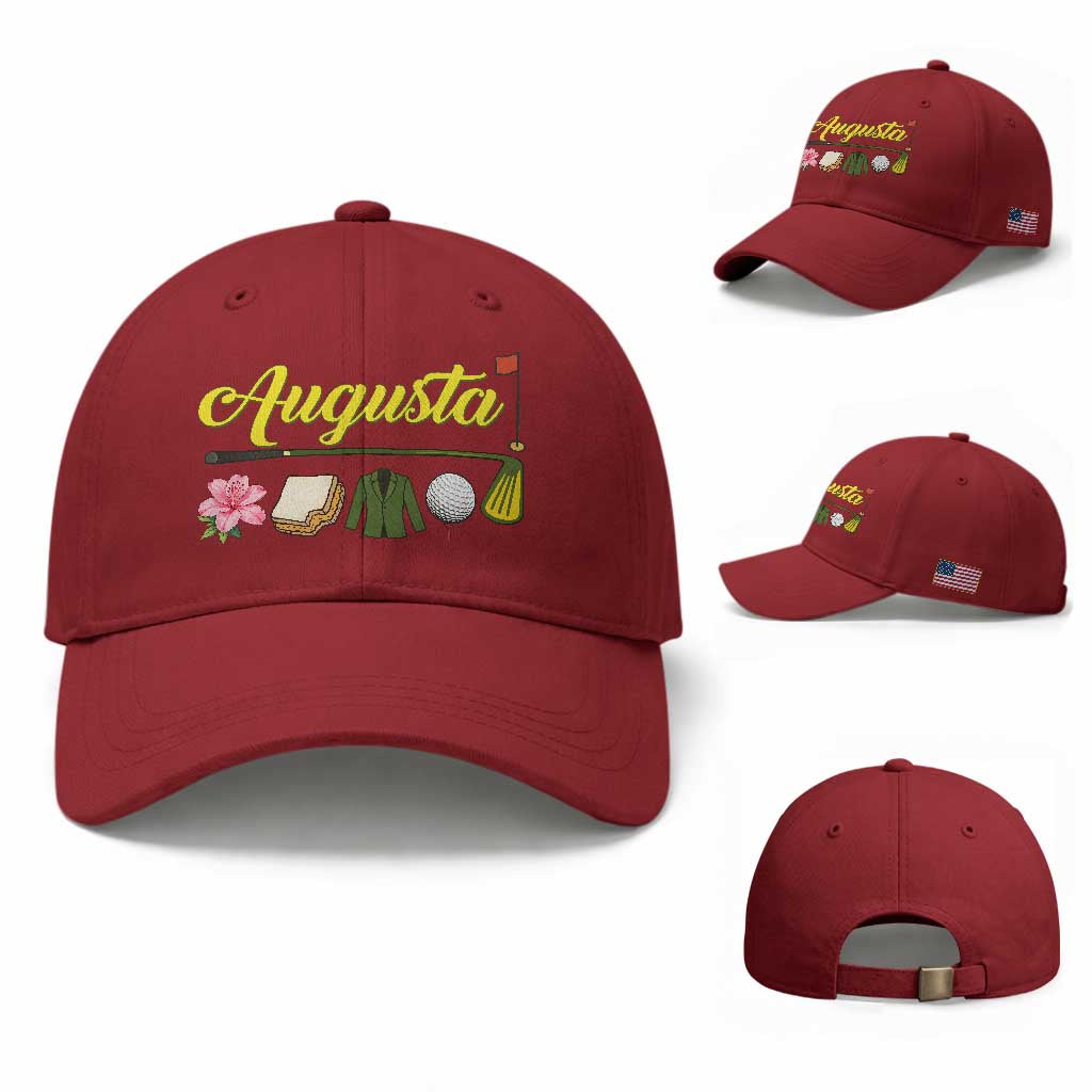 Augusta Georgia Golf Traditions Vintage Baseball Cap Pimento Cheese Southern Golfing Fan TS10 Baseball Cap Universal Fit Cherry Red Print Your Wear
