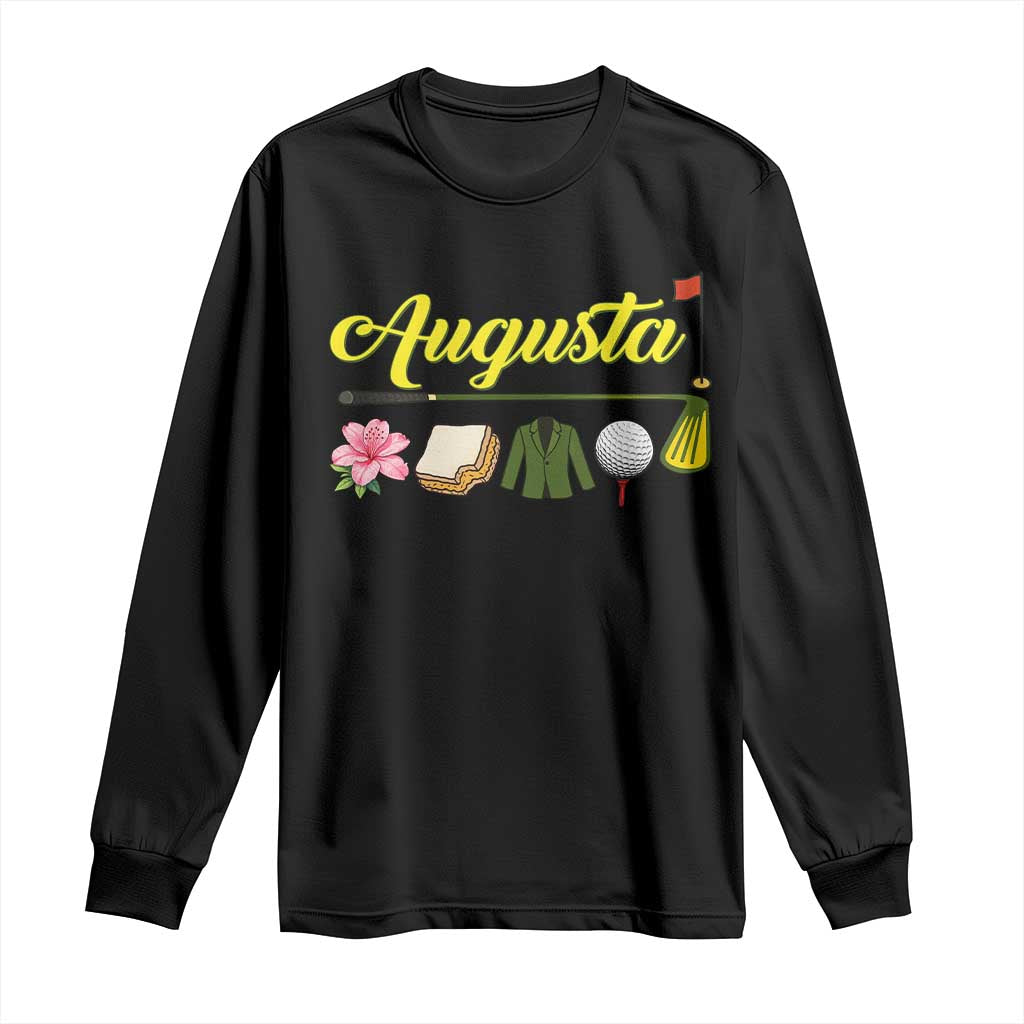 Augusta Georgia Golf Traditions Vintage Long Sleeve Shirt Pimento Cheese Southern Golfing Fan TS10 Black Print Your Wear