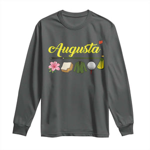 Augusta Georgia Golf Traditions Vintage Long Sleeve Shirt Pimento Cheese Southern Golfing Fan TS10 Dark Heather Print Your Wear