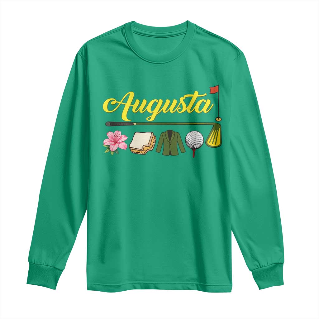 Augusta Georgia Golf Traditions Vintage Long Sleeve Shirt Pimento Cheese Southern Golfing Fan TS10 Irish Green Print Your Wear