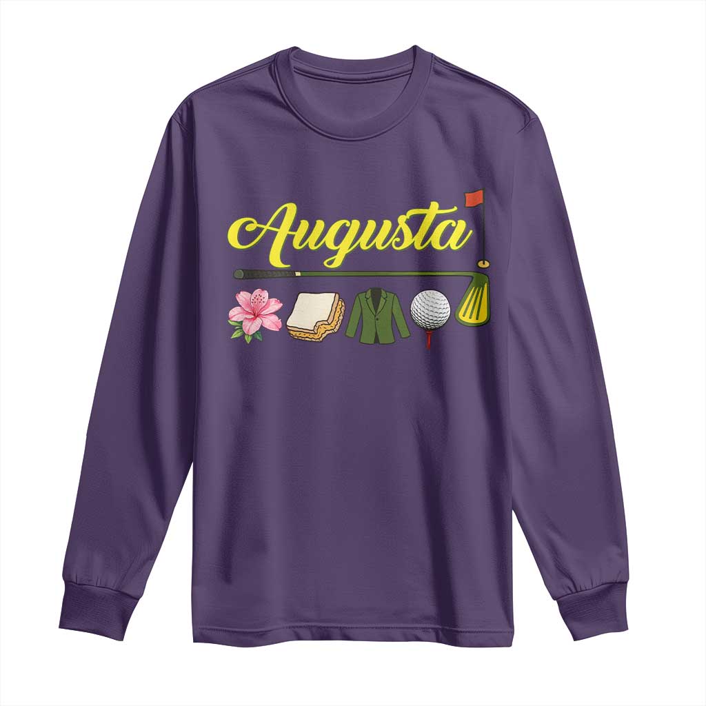 Augusta Georgia Golf Traditions Vintage Long Sleeve Shirt Pimento Cheese Southern Golfing Fan TS10 Purple Print Your Wear