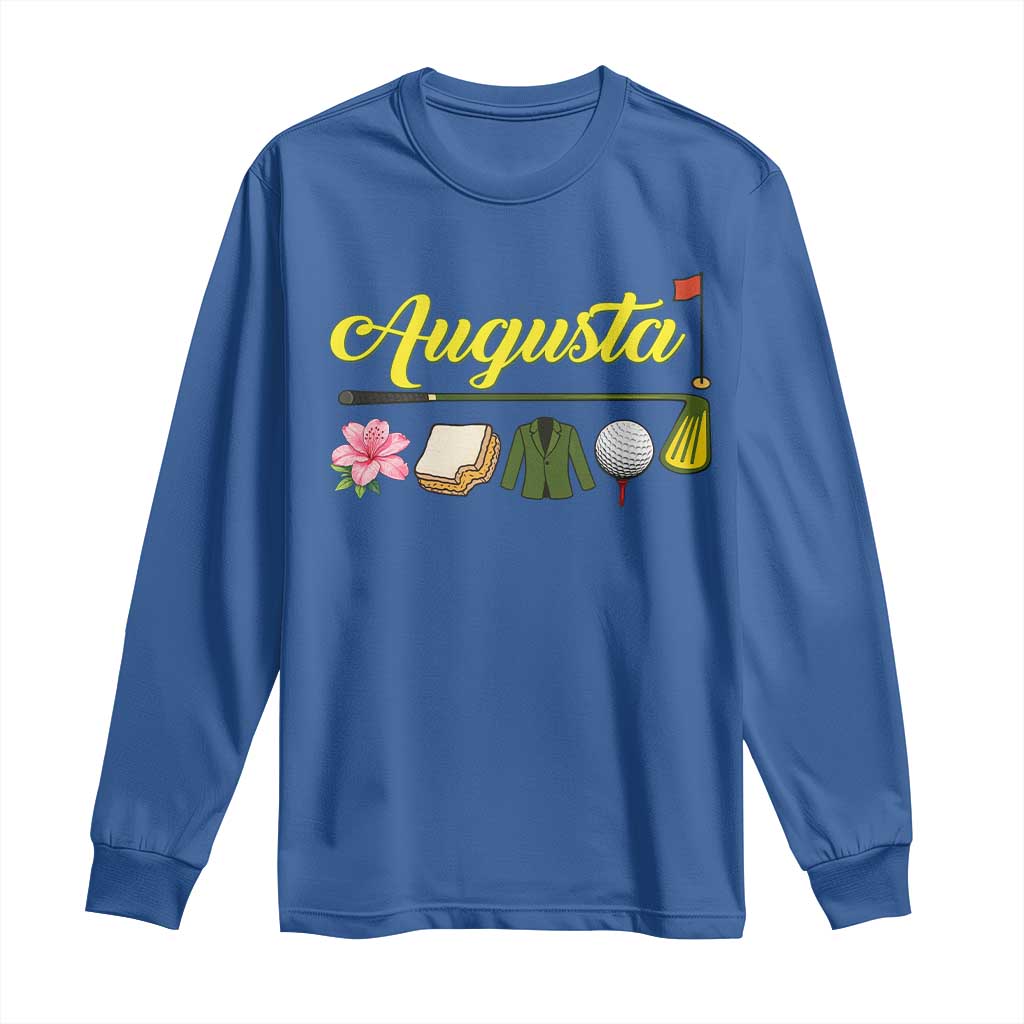 Augusta Georgia Golf Traditions Vintage Long Sleeve Shirt Pimento Cheese Southern Golfing Fan TS10 Royal Blue Print Your Wear