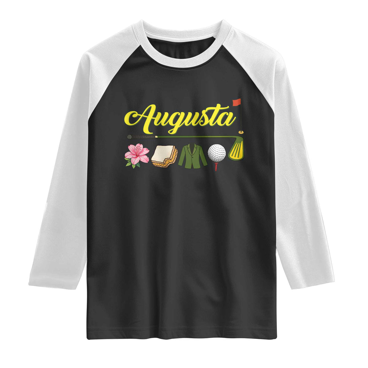 Augusta Georgia Golf Traditions Vintage Raglan Shirt Pimento Cheese Southern Golfing Fan TS10 Black White Print Your Wear