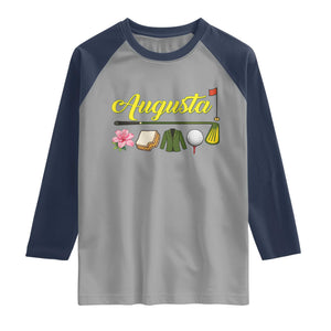 Augusta Georgia Golf Traditions Vintage Raglan Shirt Pimento Cheese Southern Golfing Fan TS10 Sport Gray Navy Print Your Wear