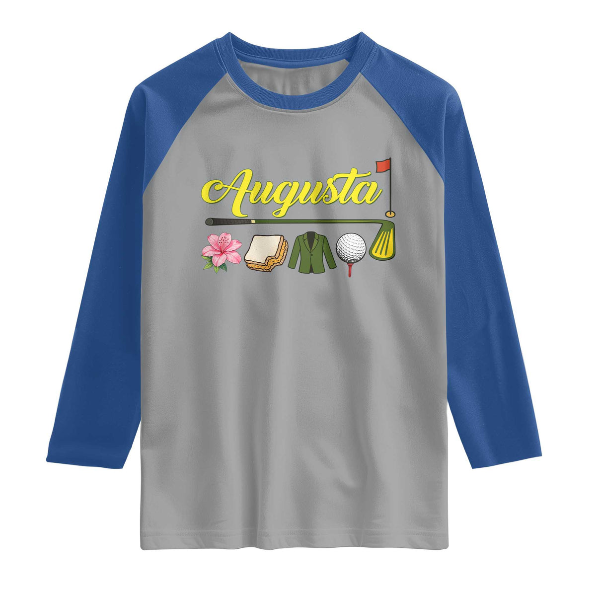 Augusta Georgia Golf Traditions Vintage Raglan Shirt Pimento Cheese Southern Golfing Fan TS10 Sport Gray Royal Print Your Wear