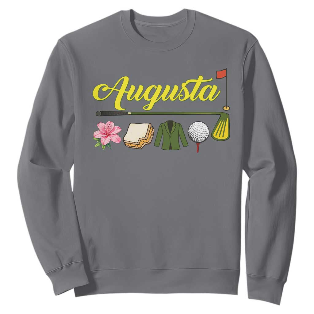 Augusta Georgia Golf Traditions Vintage Sweatshirt Pimento Cheese Southern Golfing Fan TS10 Charcoal Print Your Wear