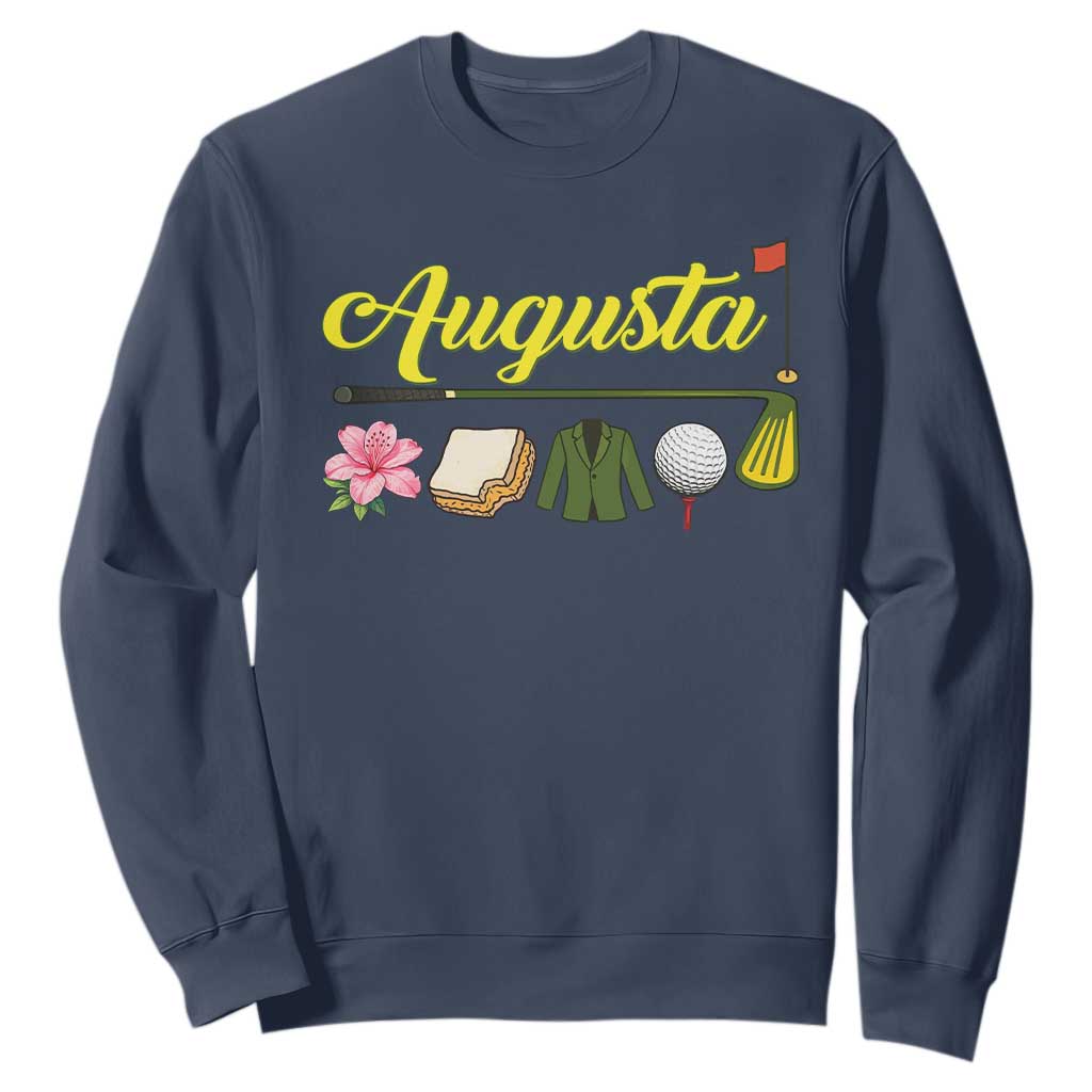 Augusta Georgia Golf Traditions Vintage Sweatshirt Pimento Cheese Southern Golfing Fan TS10 Navy Print Your Wear
