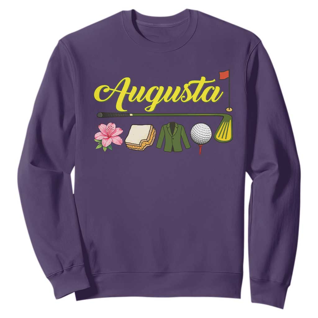 Augusta Georgia Golf Traditions Vintage Sweatshirt Pimento Cheese Southern Golfing Fan TS10 Purple Print Your Wear
