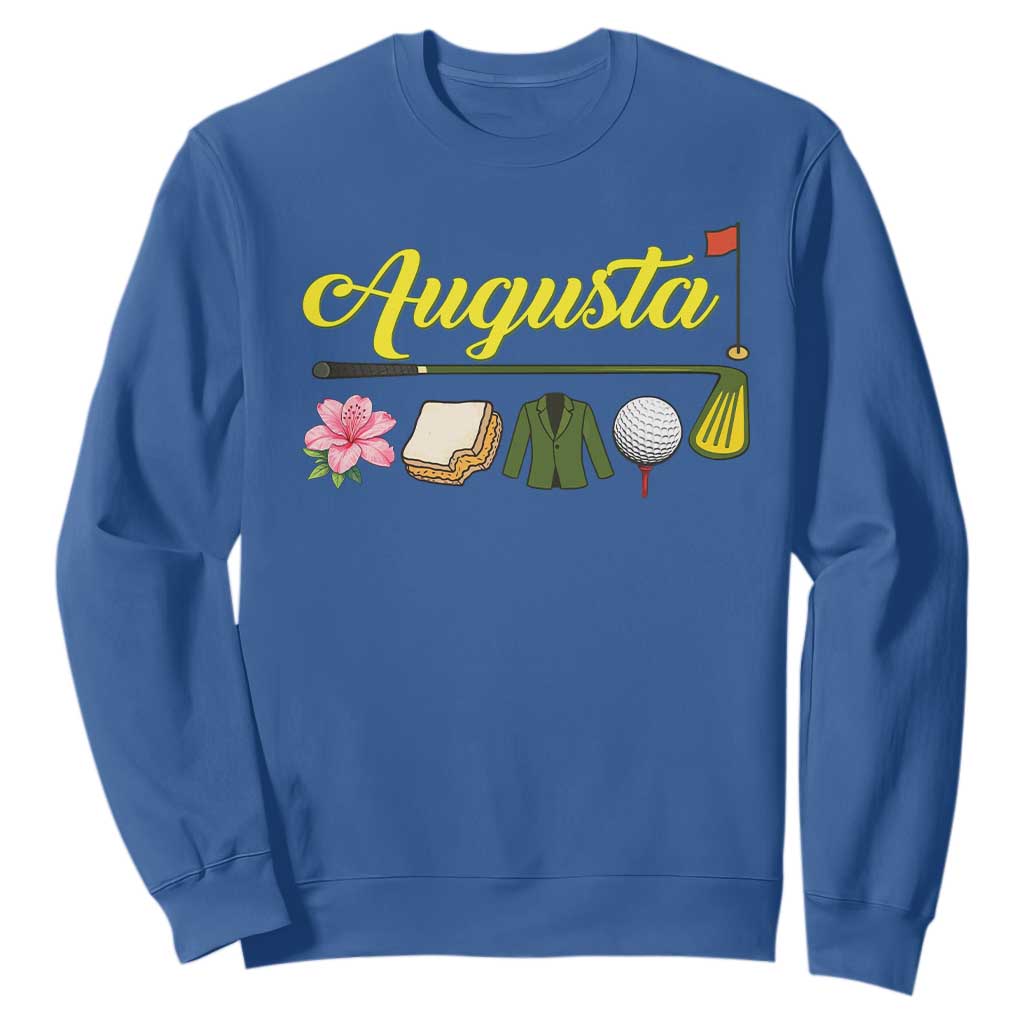 Augusta Georgia Golf Traditions Vintage Sweatshirt Pimento Cheese Southern Golfing Fan TS10 Royal Blue Print Your Wear