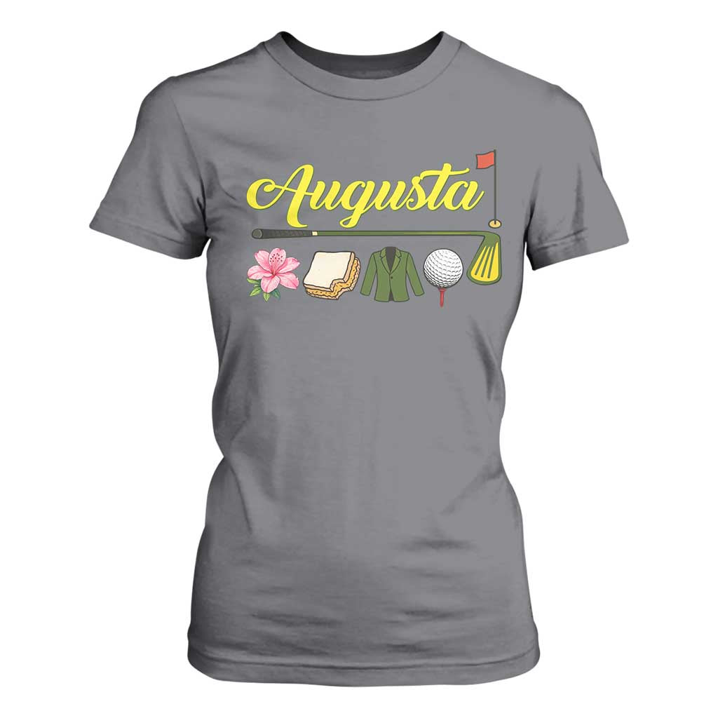 Augusta Georgia Golf Traditions Vintage T Shirt For Women Pimento Cheese Southern Golfing Fan TS10 Charcoal Print Your Wear