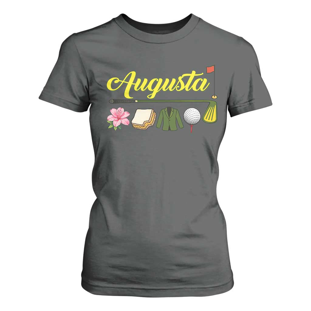 Augusta Georgia Golf Traditions Vintage T Shirt For Women Pimento Cheese Southern Golfing Fan TS10 Dark Heather Print Your Wear