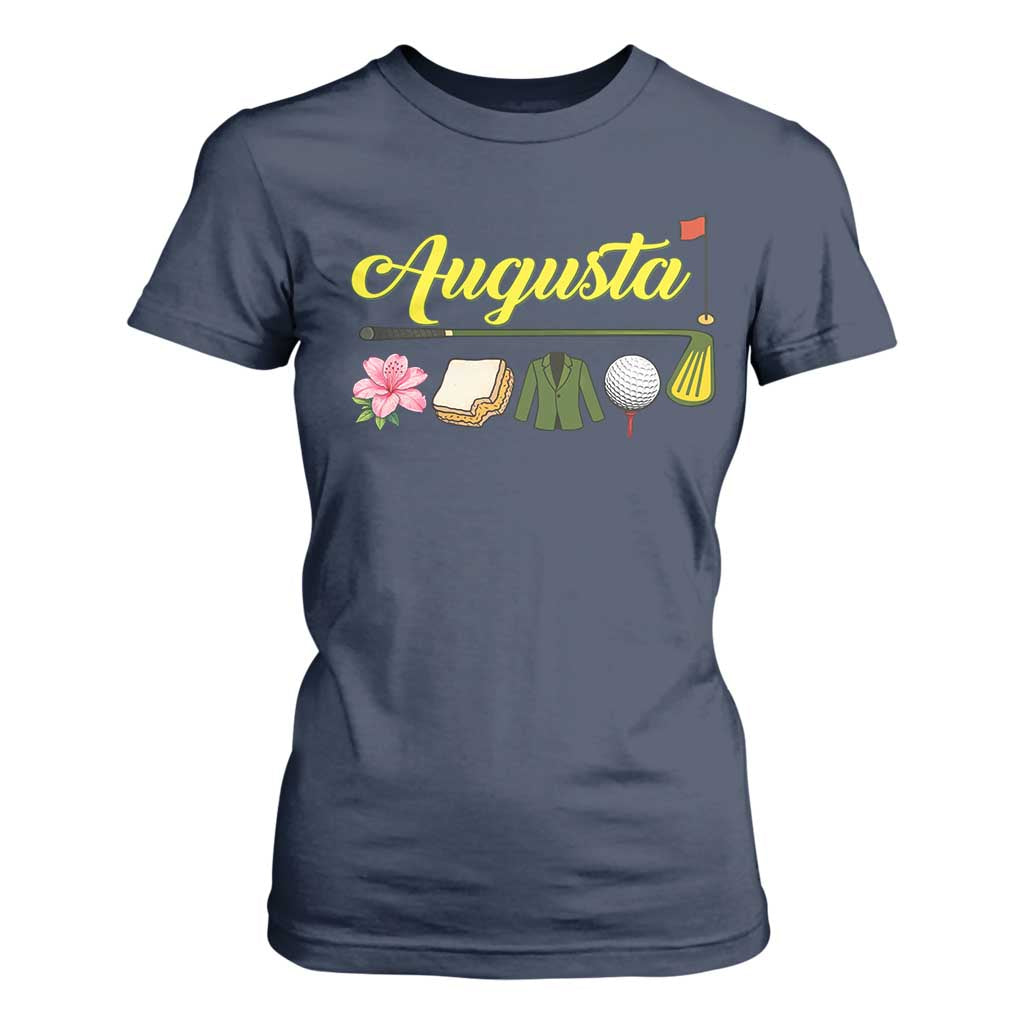 Augusta Georgia Golf Traditions Vintage T Shirt For Women Pimento Cheese Southern Golfing Fan TS10 Navy Print Your Wear