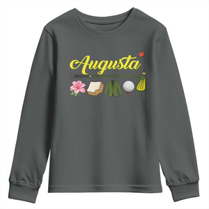 Augusta Georgia Golf Traditions Vintage Youth Sweatshirt Pimento Cheese Southern Golfing Fan TS10 Dark Heather Print Your Wear