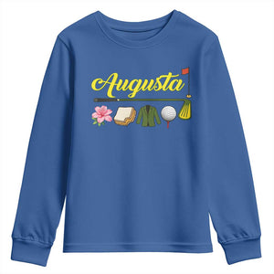 Augusta Georgia Golf Traditions Vintage Youth Sweatshirt Pimento Cheese Southern Golfing Fan TS10 Royal Blue Print Your Wear
