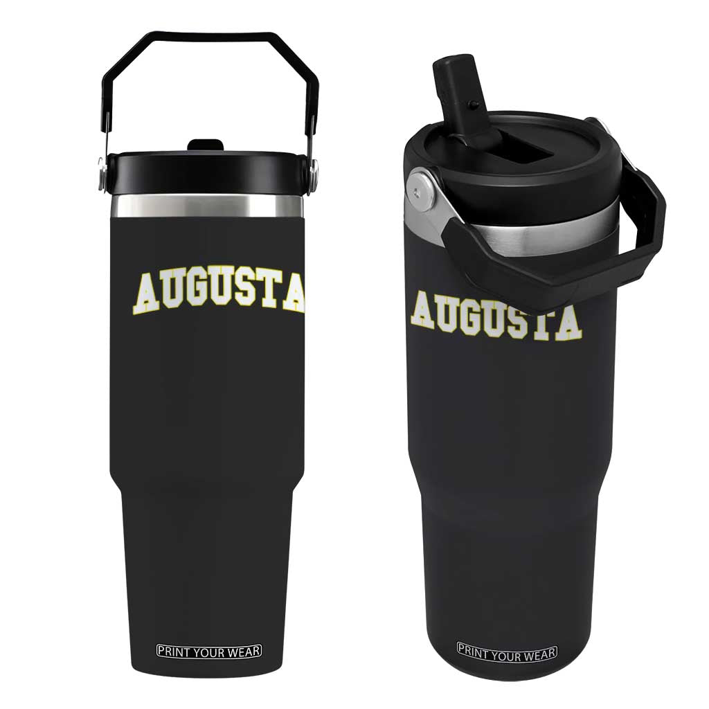 Vintage Augusta Georgia Sports Varsity Flip Straw Tumbler Retro Golf Lover Georgia Golfing Fan TS10 One Size: 30 oz Black Print Your Wear