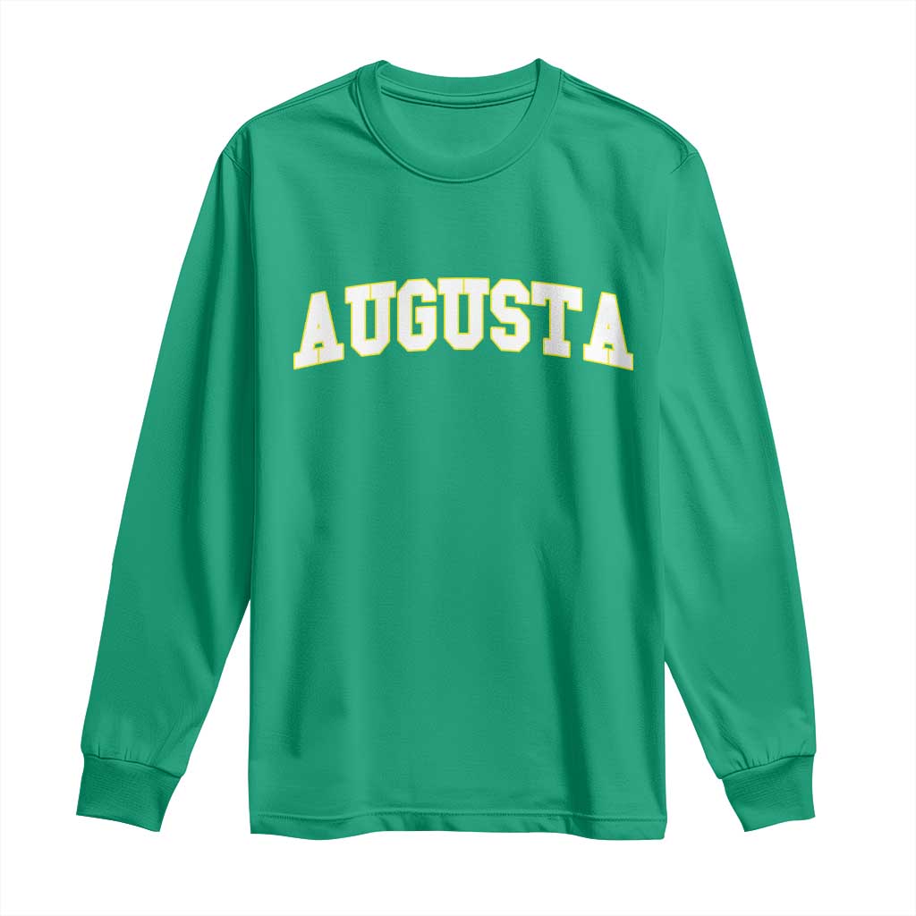 Vintage Augusta Georgia Sports Varsity Long Sleeve Shirt Retro Golf Lover Georgia Golfing Fan TS10 Irish Green Print Your Wear
