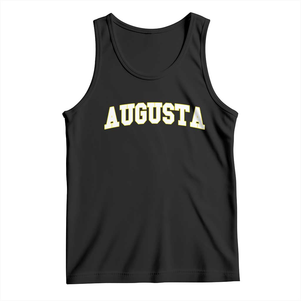 Vintage Augusta Georgia Sports Varsity Tank Top Retro Golf Lover Georgia Golfing Fan TS10 Black Print Your Wear