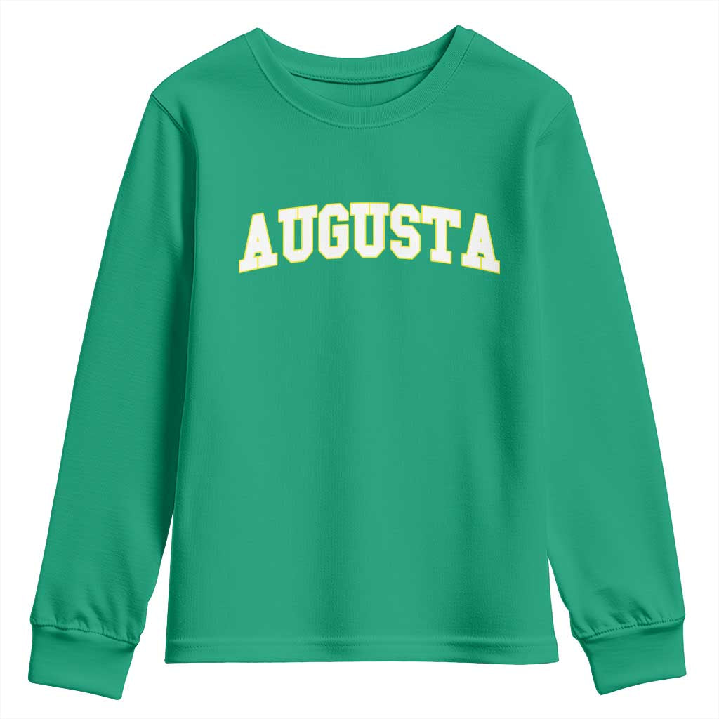 Vintage Augusta Georgia Sports Varsity Youth Sweatshirt Retro Golf Lover Georgia Golfing Fan TS10 Irish Green Print Your Wear