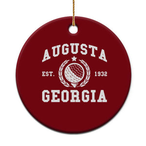 Generic Augusta Georgia Ceramic Ornament Vintage Style Golf Pullover Golf Lover Gift TS10 1pc Red Print Your Wear