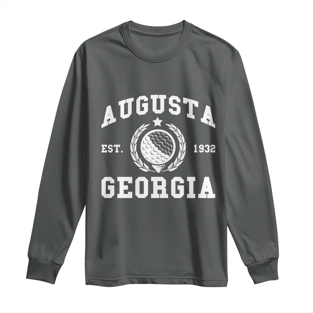 Generic Augusta Georgia Long Sleeve Shirt Vintage Style Golf Pullover Golf Lover Gift TS10 Dark Heather Print Your Wear