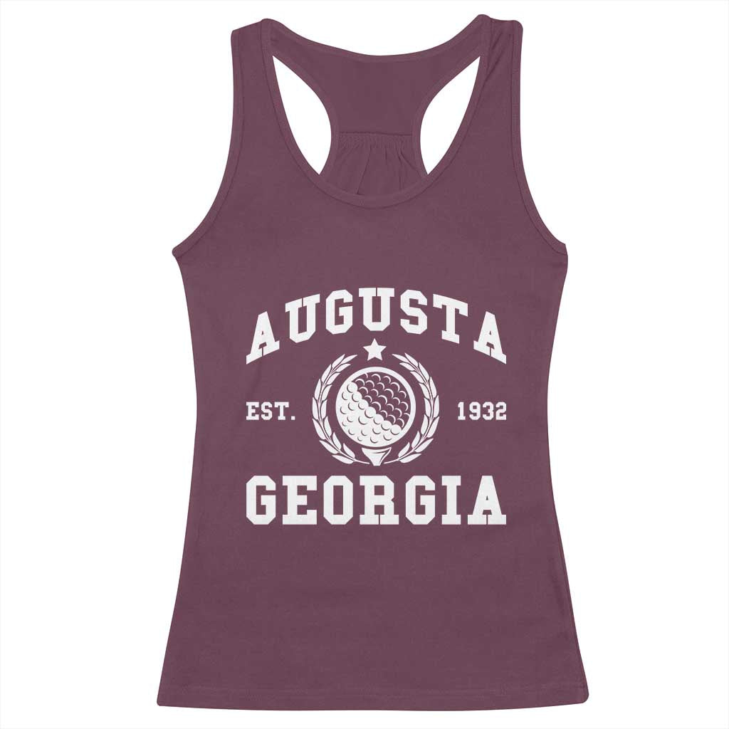 Generic Augusta Georgia Racerback Tank Top Vintage Style Golf Pullover Golf Lover Gift TS10 Maroon Print Your Wear