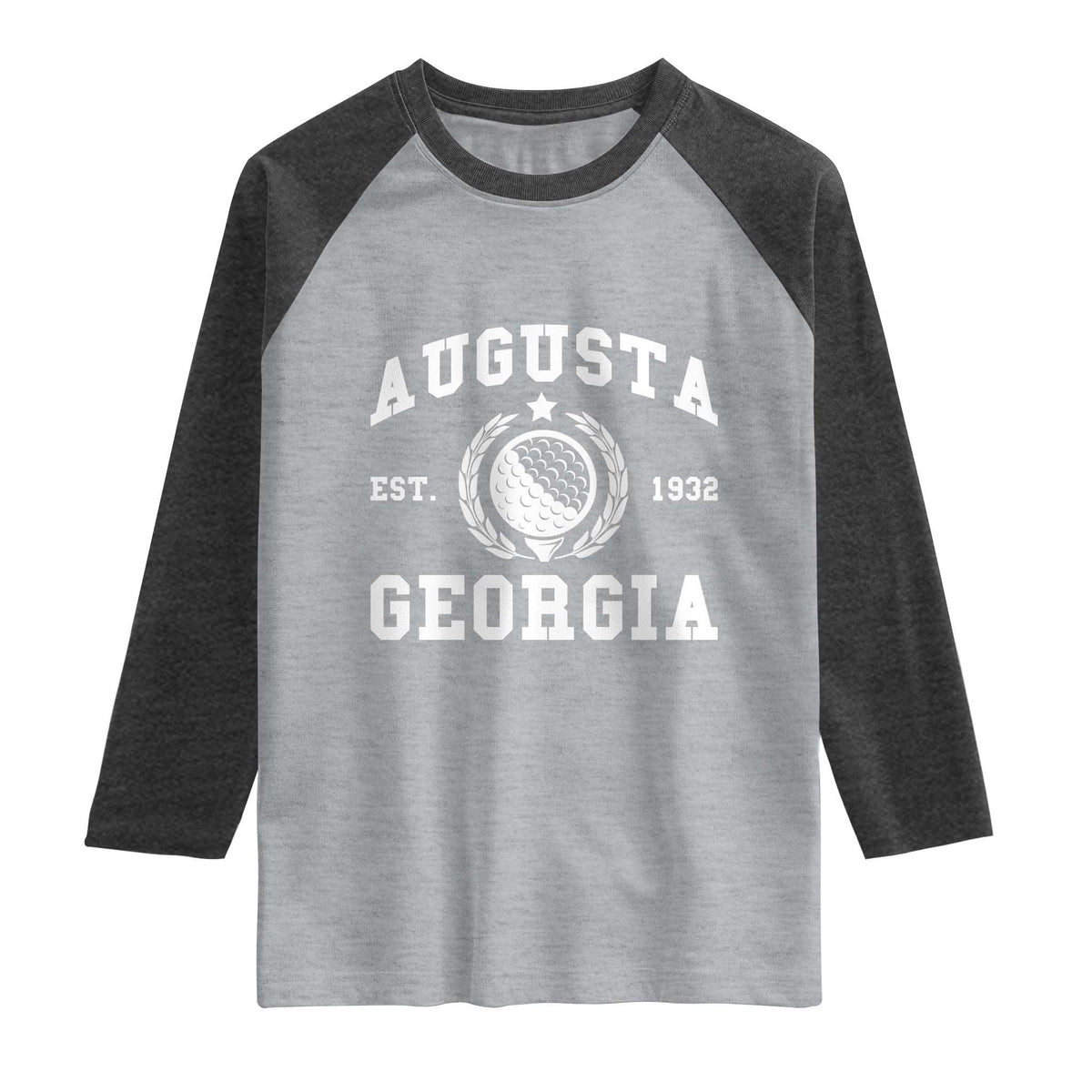 Generic Augusta Georgia Raglan Shirt Vintage Style Golf Pullover Golf Lover Gift TS10 Heather Gray Heather Charcoal Print Your Wear