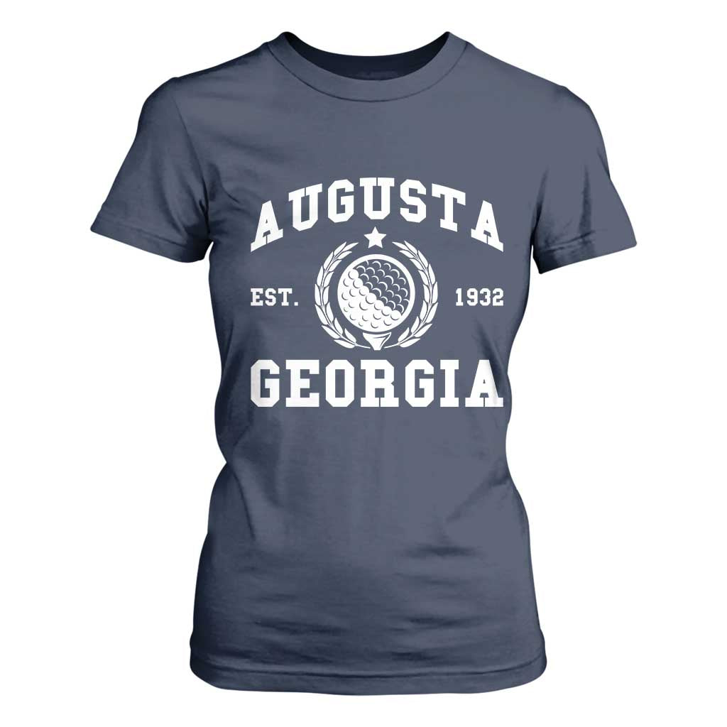 Generic Augusta Georgia T Shirt For Women Vintage Style Golf Pullover Golf Lover Gift TS10 Navy Print Your Wear