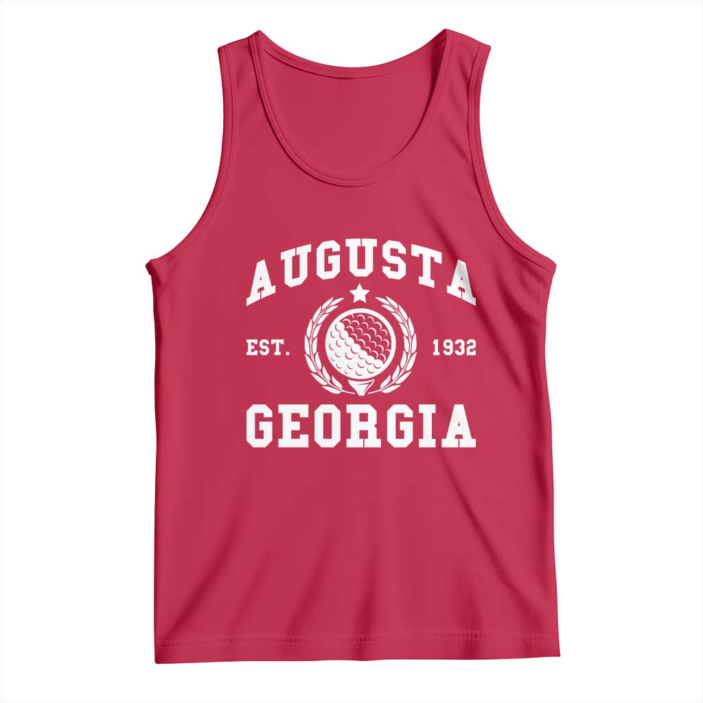 Generic Augusta Georgia Tank Top Vintage Style Golf Pullover Golf Lover Gift TS10 Red Print Your Wear