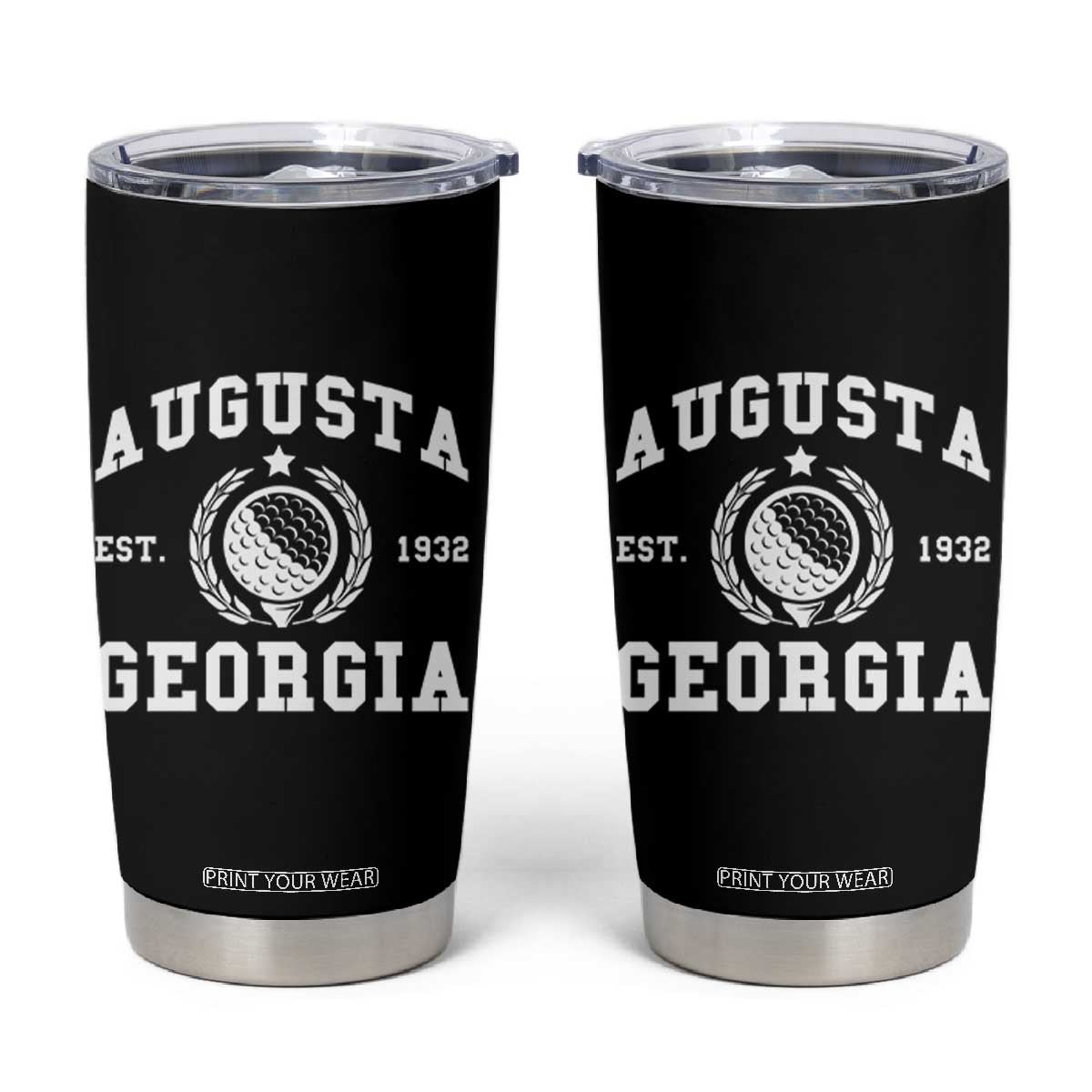 Generic Augusta Georgia Tumbler Cup Vintage Style Golf Pullover Golf Lover Gift TS10 Black Print Your Wear