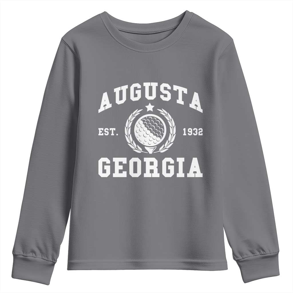 Generic Augusta Georgia Youth Sweatshirt Vintage Style Golf Pullover Golf Lover Gift TS10 Charcoal Print Your Wear