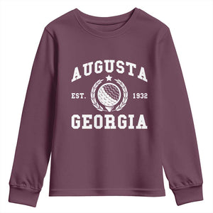 Generic Augusta Georgia Youth Sweatshirt Vintage Style Golf Pullover Golf Lover Gift TS10 Maroon Print Your Wear