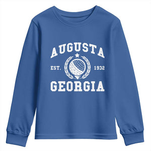 Generic Augusta Georgia Youth Sweatshirt Vintage Style Golf Pullover Golf Lover Gift TS10 Royal Blue Print Your Wear