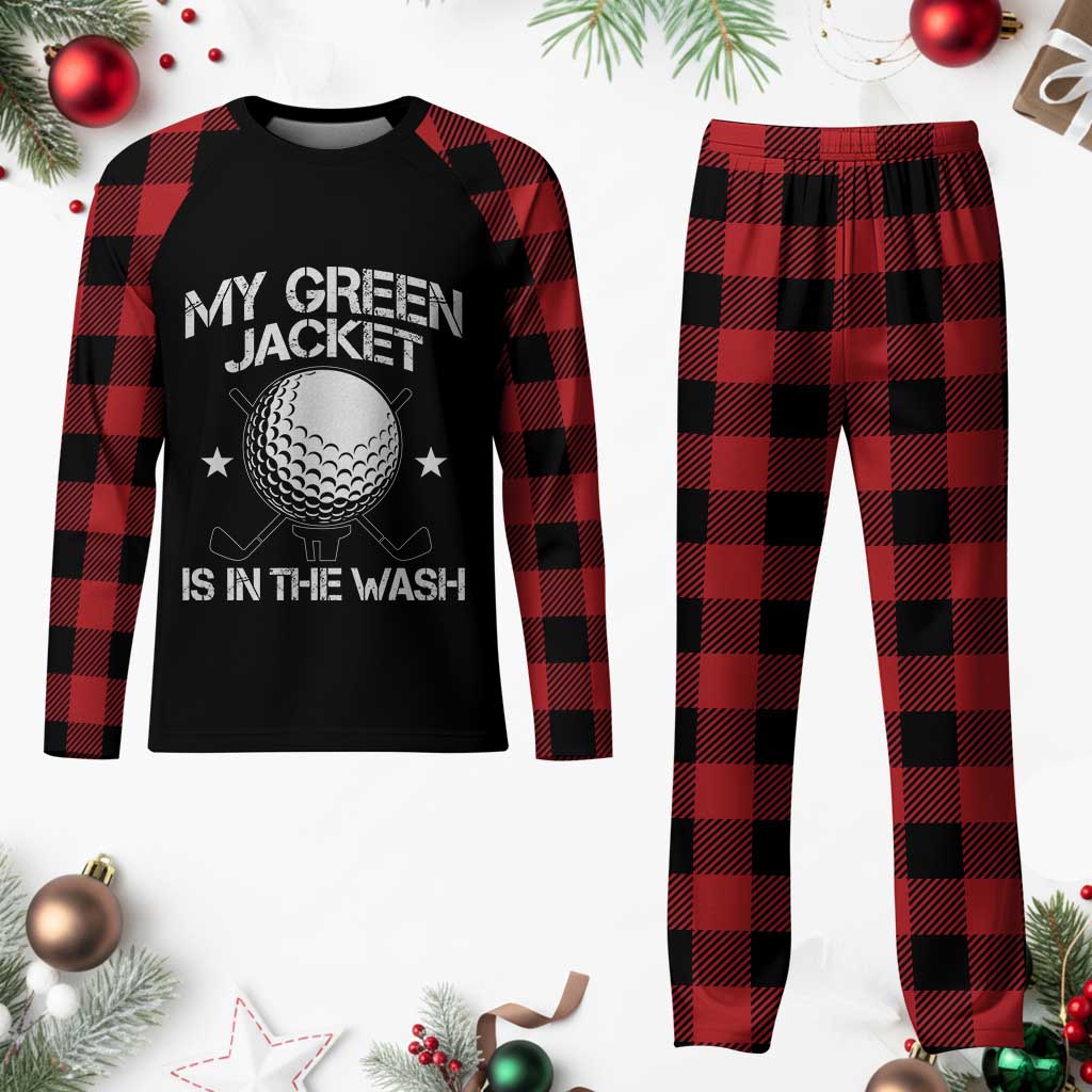 My Jacket Is In The Wash Funny Golfer Plaid Pajama Set Georgia Green Golfing Tournament Humor TS10 Buffalo Plaid Print Your Wear