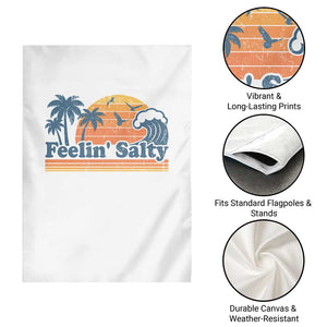 Funny Feelin Salty Garden Flag Retro Beach Summer Vacation TS10 Print Your Wear