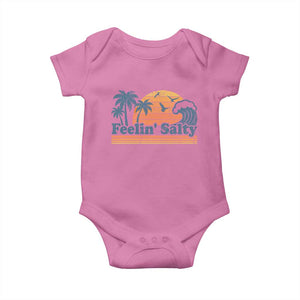 Funny Feelin Salty Baby Onesie Retro Beach Summer Vacation TS10 Azalea Print Your Wear